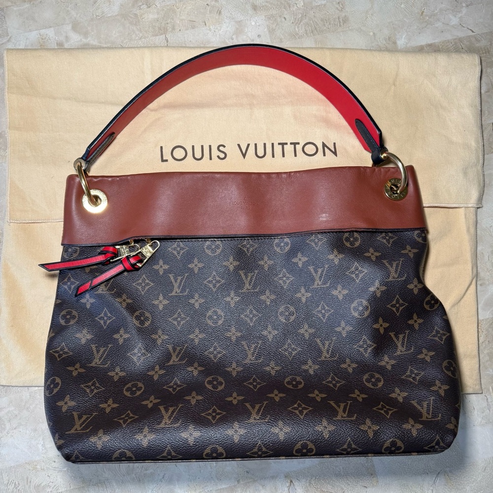 Louis Vuitton Shoulder Bag Tuileries Besace Leather Hobo Brown Monogram